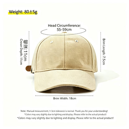 Vintage Cotton Baseball Cap for Men Women, Soft Unstructured Dad Hat, Casual Plain Curved Brim Cap with Adjustable Strap