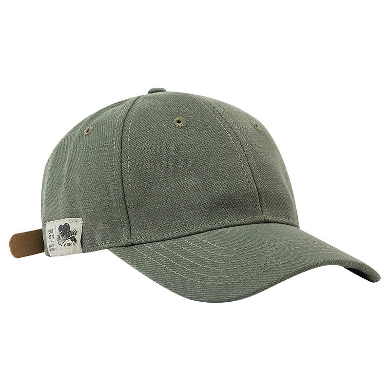 Vintage Cotton Baseball Cap for Men Women, Soft Unstructured Dad Hat, Casual Plain Curved Brim Cap with Adjustable Strap