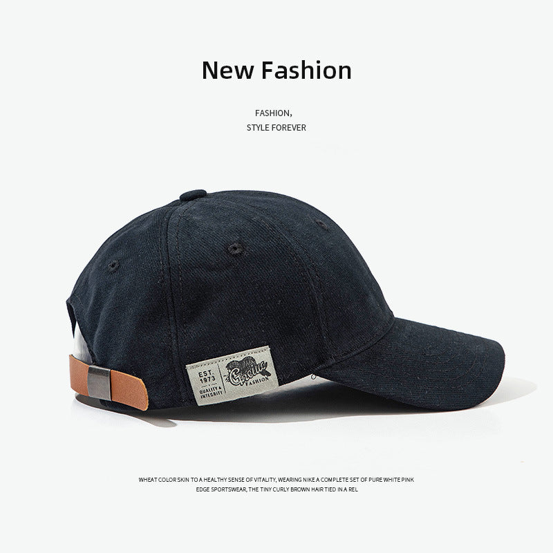Vintage Cotton Baseball Cap for Men Women, Soft Unstructured Dad Hat, Casual Plain Curved Brim Cap with Adjustable Strap