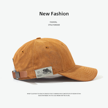 Vintage Cotton Baseball Cap for Men Women, Soft Unstructured Dad Hat, Casual Plain Curved Brim Cap with Adjustable Strap